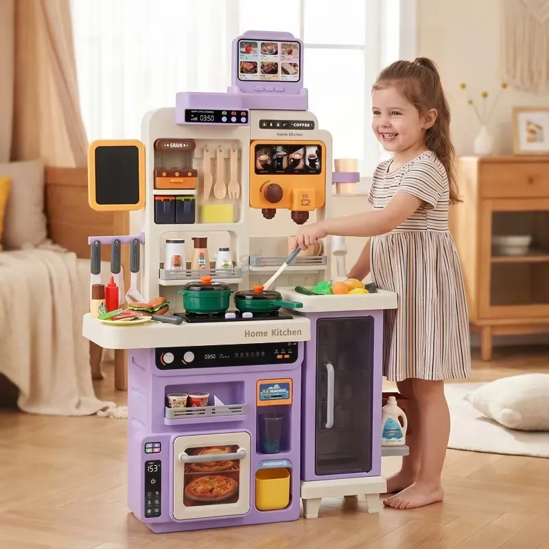 Kids Toys Kitchen - 90cm Large Pretend Play Kitchen Set