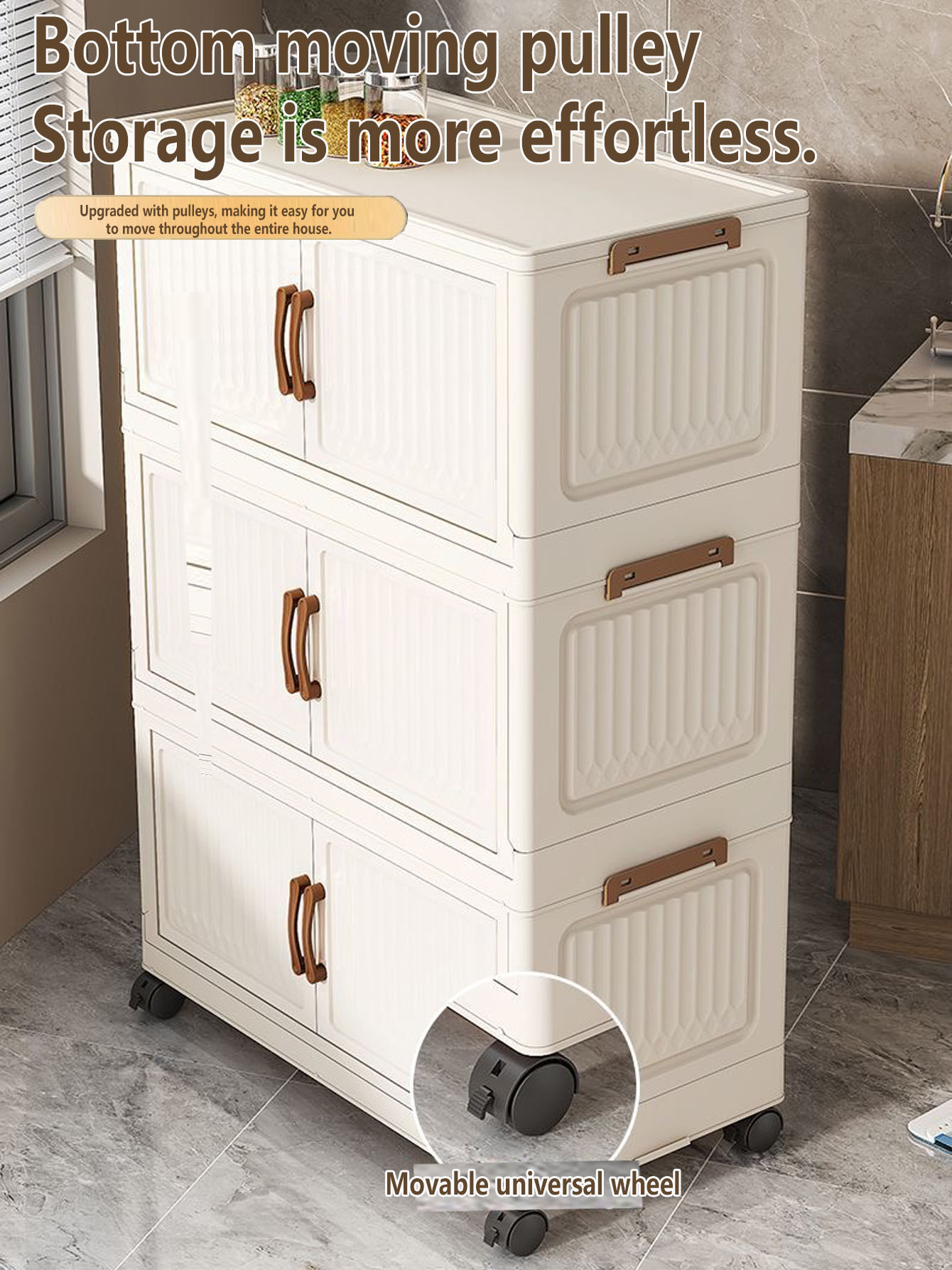 Kids Toys Home - Foldable Plastic Storage Cabinet for Kids