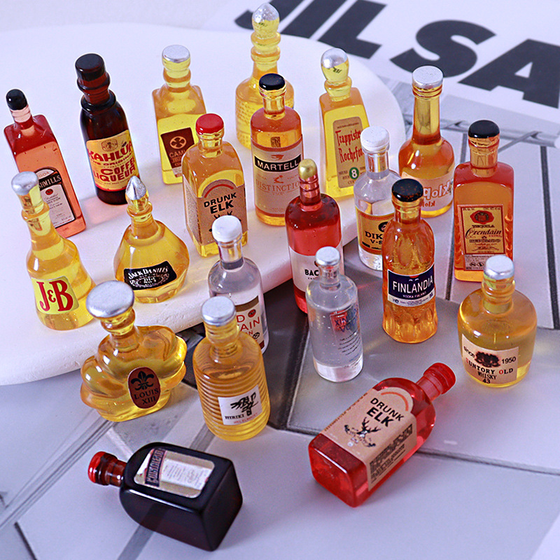 Kids Toys Kitchen - 10pcs Miniature Dollhouse Bottle of Water