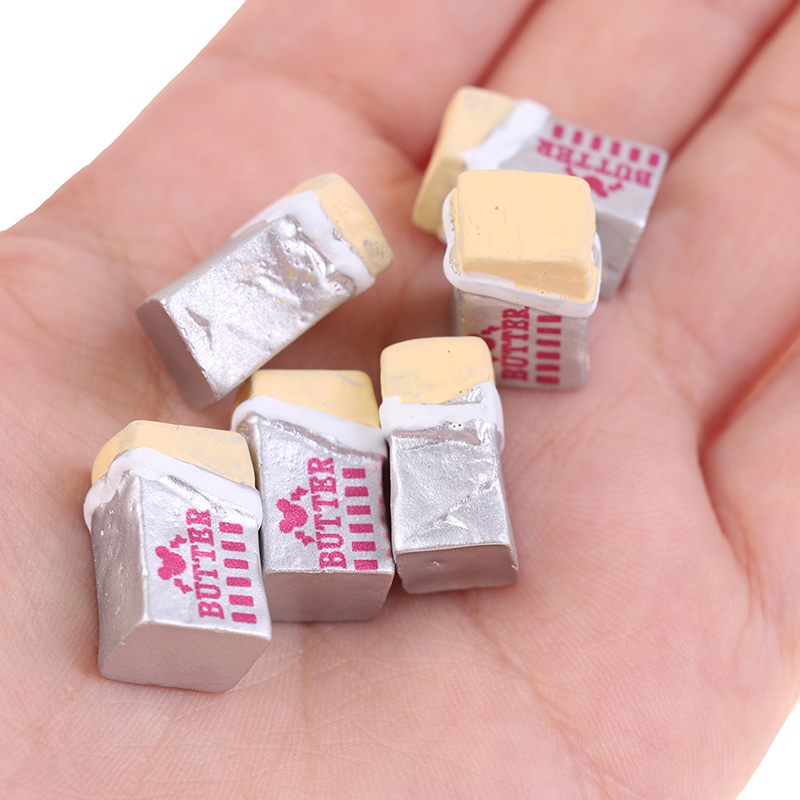 Kids Toys Kitchen - 6Pcs 1/12 Dollhouse Simulation Food Butter