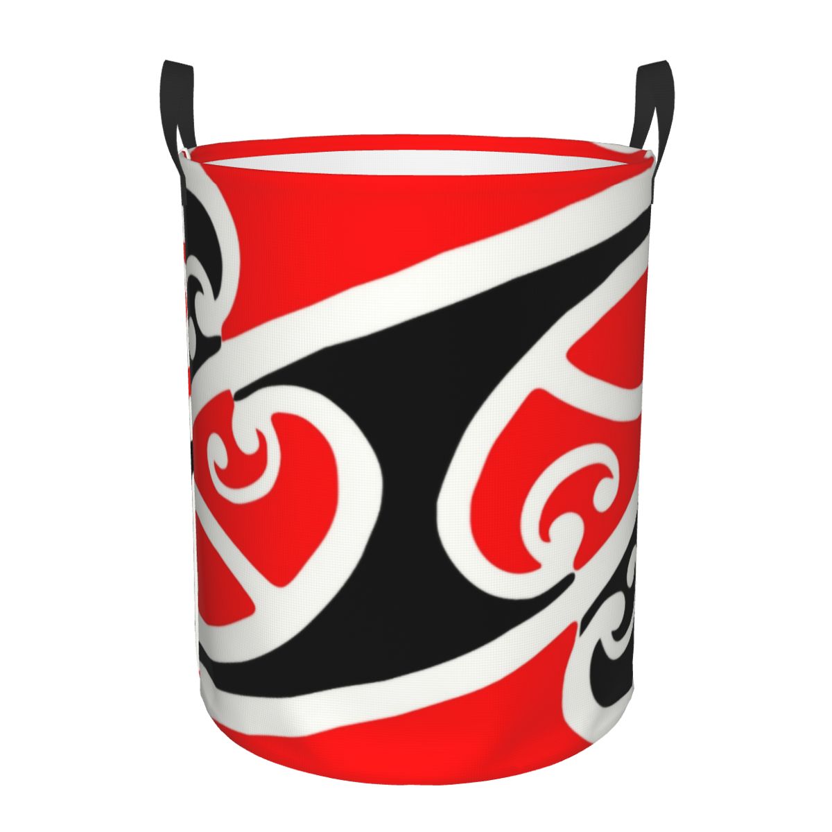 Kids Toys New Zealand - Maori Kowhaiwhai Pattern Laundry Basket Collapsible