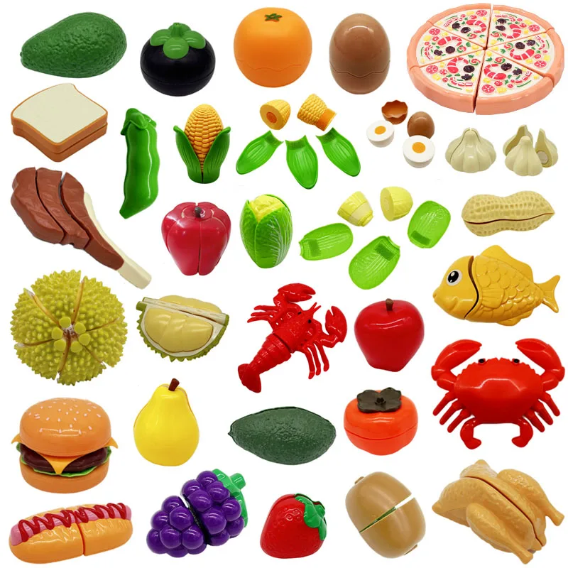Kids Toys Kitchen - Montessori House Play Cutting Fruits Pitaya