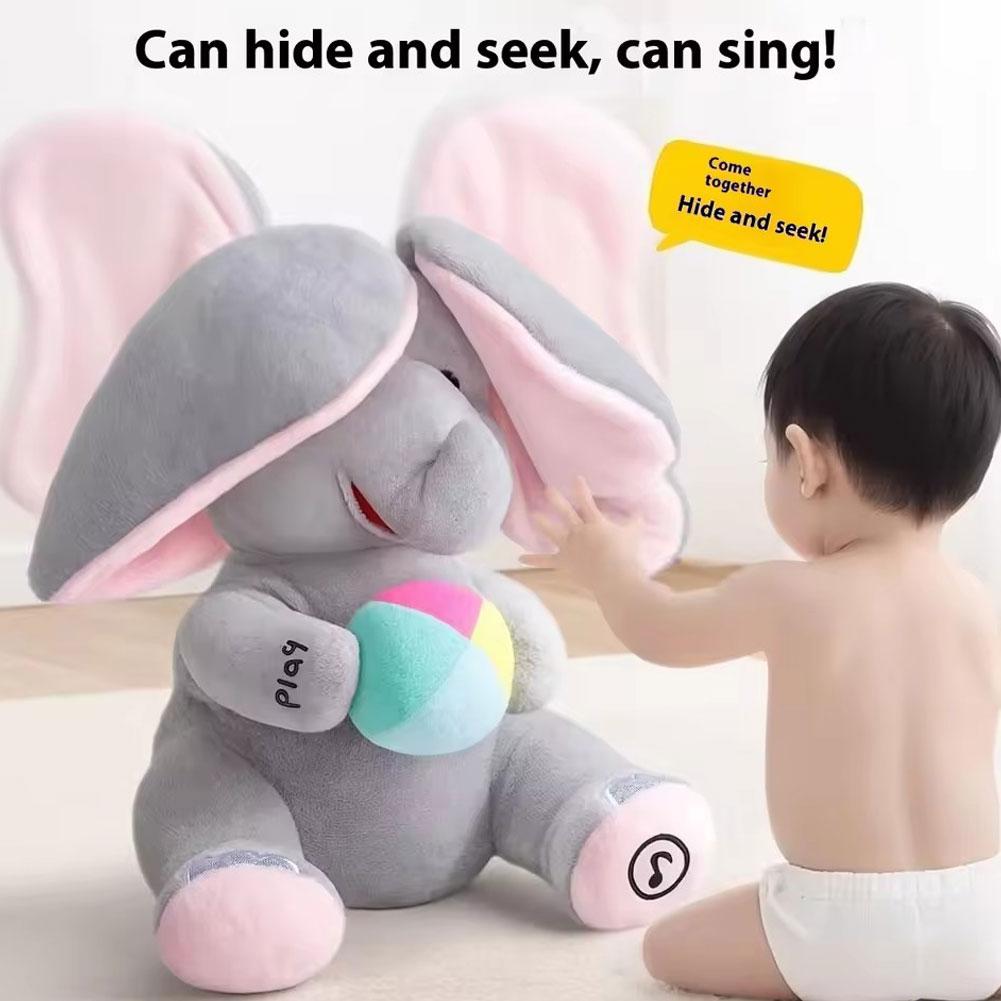 Kids Toys Elephant - Hide-And-Seek Elephant Plush Toy Baby Interactive