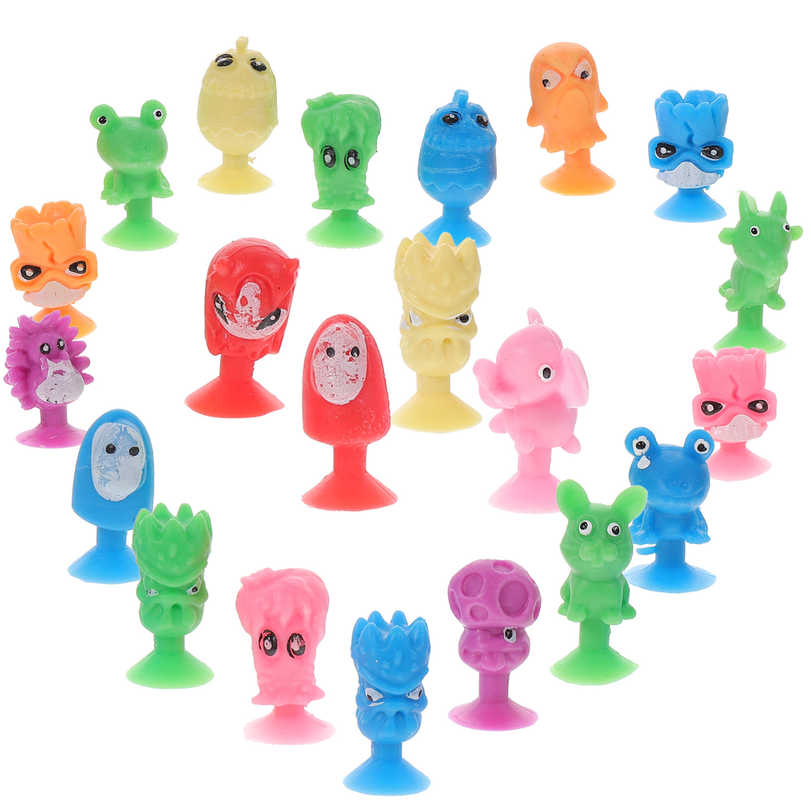 Kids Toys Home - 24Pcs Cartoon Plastic Mini Animal Sucker