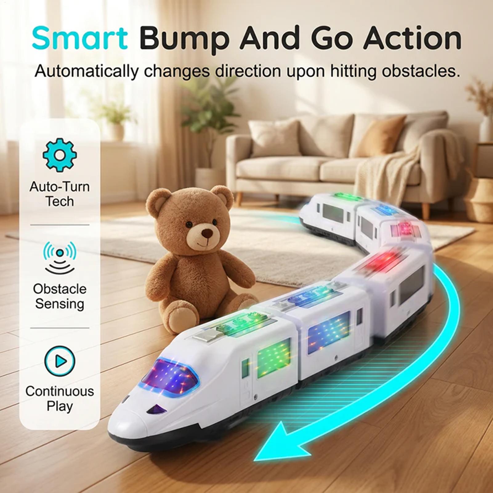 Kids Toys Home - Toy Train For Kid Interactive Retro