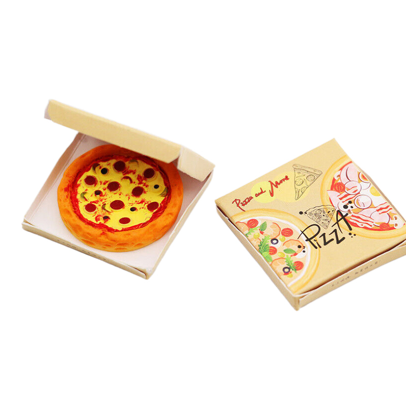 Kids Toys Kitchen - 1Set 1:12 Miniature Pizza with Packing