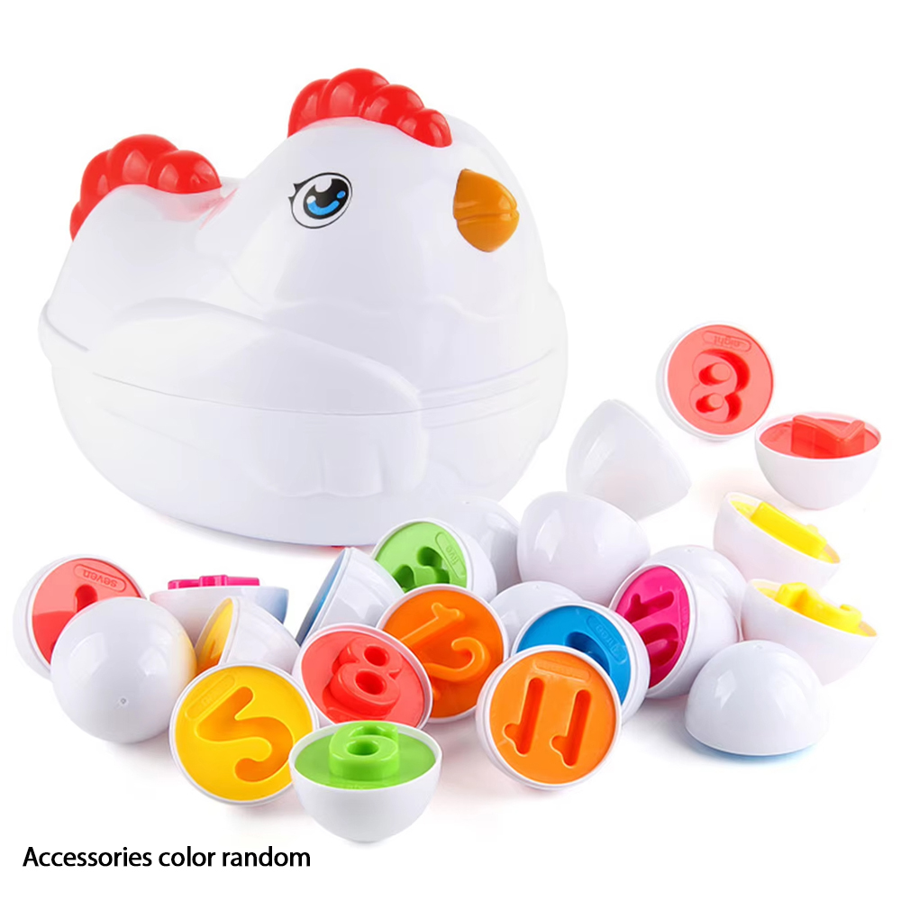 Kids Toys Easter - 12 Matching Eggs Montessori Sensory Baby