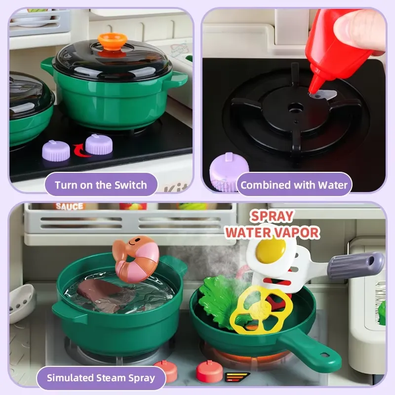 90cm Large Pretend Play Kitche - Kids Toys Kitchen recension och pris