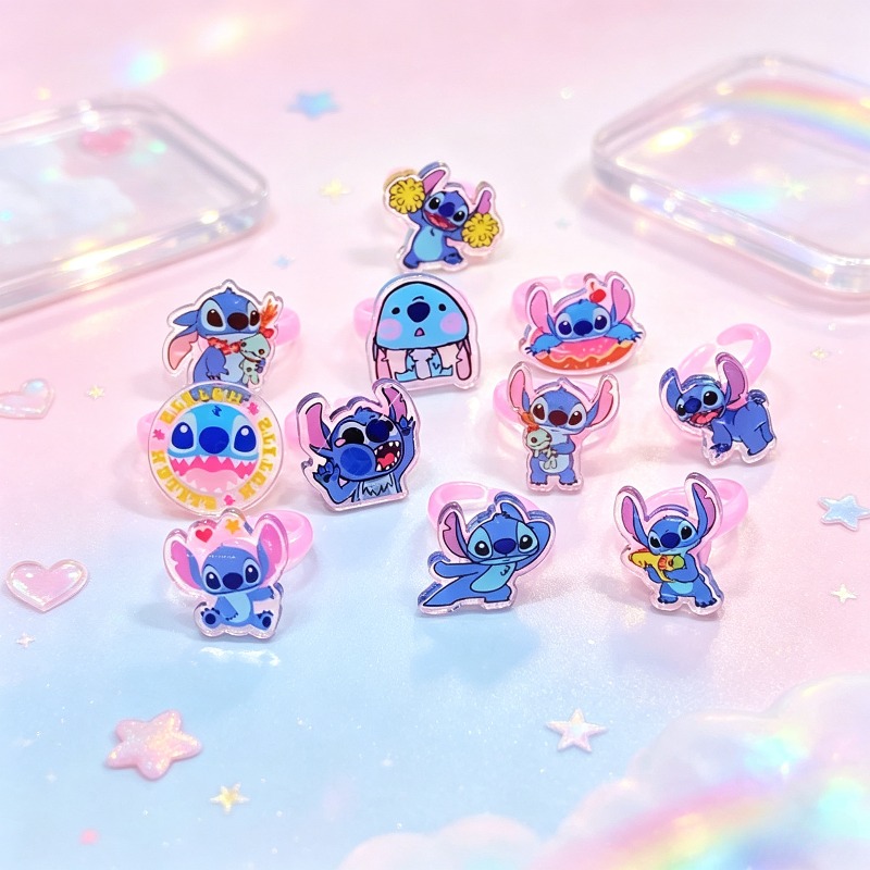 HOT！！Stitch Acrylic Ring Rando - Kids Toys Return Gift recension och pris