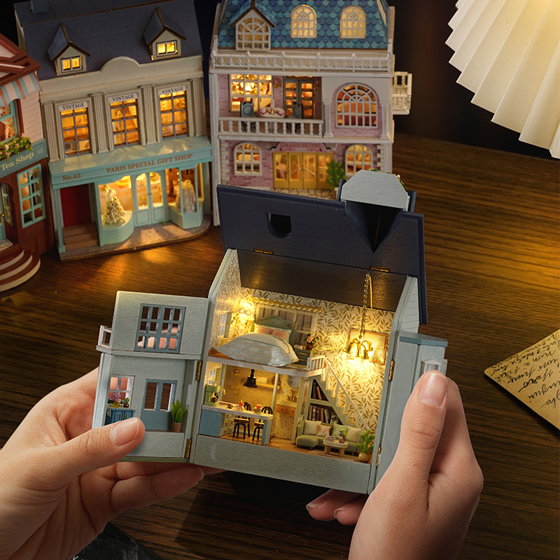 Diy Mini Wooden Dollhouse With - Kids Toys Elephant recension och pris