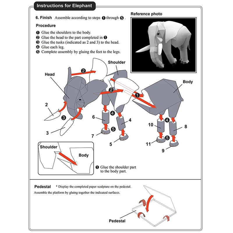 African Elephant Origami Art M - Kids Toys Elephant recension och pris