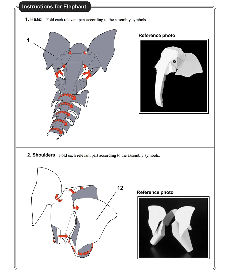 African Elephant Origami Art M - Kids Toys Elephant recension och pris