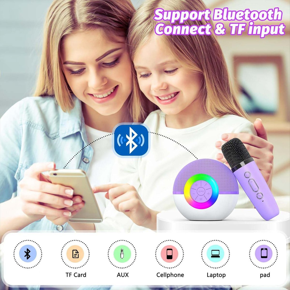 DTC5 Mini Karaoke Machine with - Kids Microphone Karaoke recension och pris