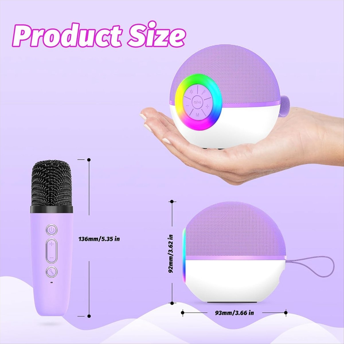 DTC5 Mini Karaoke Machine with - Kids Microphone Karaoke recension och pris