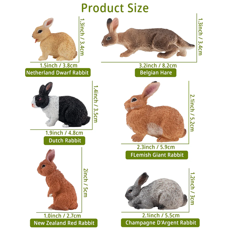 12Pcs Simulation Rabbit Farm A - Kids Toys Easter recension och pris