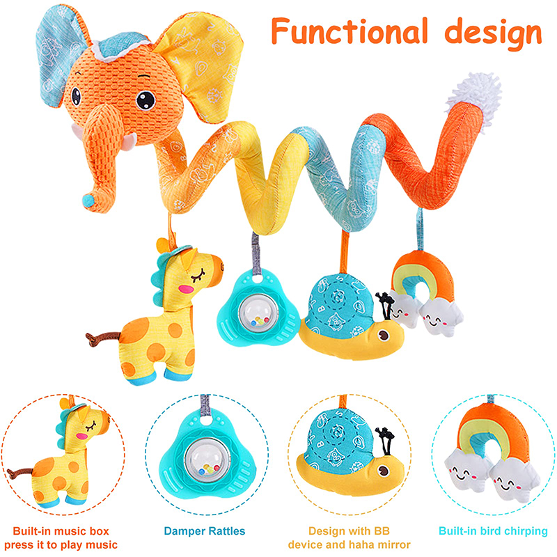 Car Seat Toys Infant Color Ele - Kids Toys Elephant recension och pris