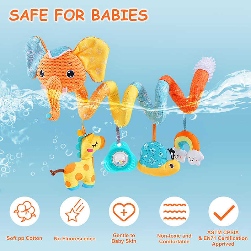 Car Seat Toys Infant Color Ele - Kids Toys Elephant recension och pris