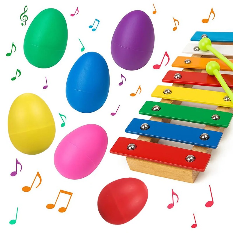 5 PCS Plastic Egg Music Shaker - Kids Toys Easter recension och pris